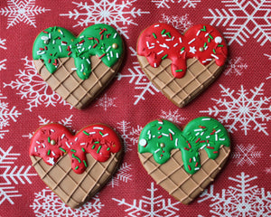 Christmas heart cones